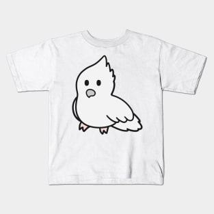 Cute White Cockatiel Kids T-Shirt